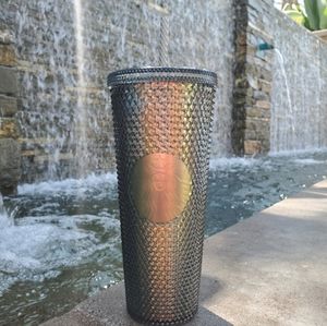 Dazzle Black & Gold Glitter Studded Tumbler